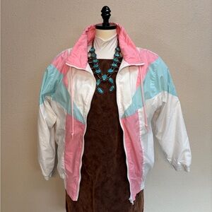 Lavon Pastel Colorblock Bomber Jacket